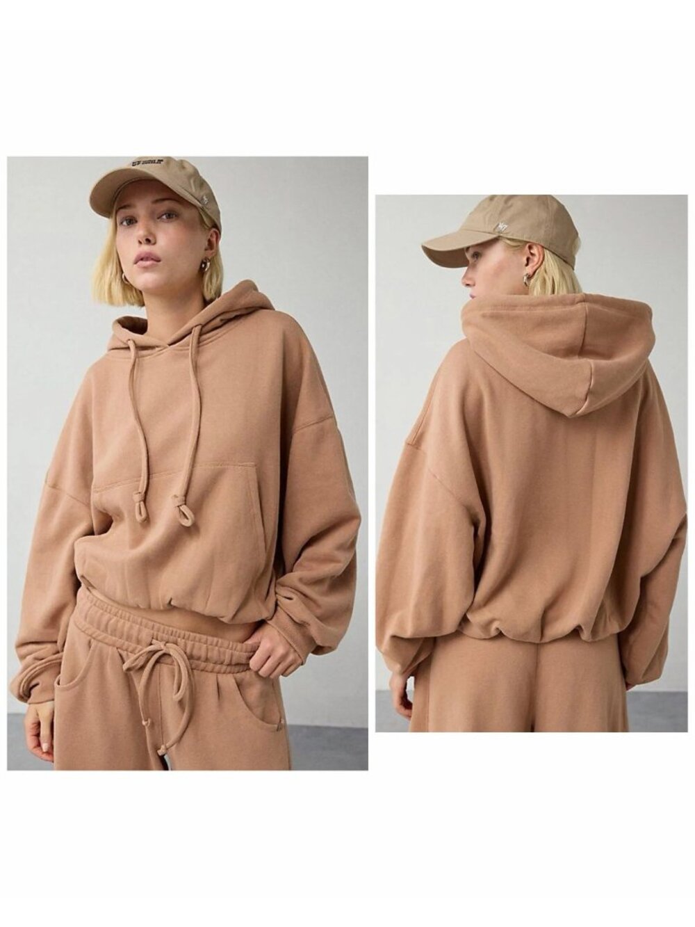 ☀️ Urban Outfitters Out From Under Try Me Bubble Hoodie Cinnamon